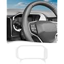 Voodonala Center Console Dashboard Panel Cover Trim Compatible with Ford Bronco Accessories 2021 2022 2023 2024, White
