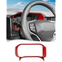 Voodonala Center Console Dashboard Panel Cover Trim Compatible with Ford Bronco Accessories 2021 2022 2023 2024, Red