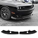 Voodonala Front Bumper Lip Splitter Protector Cover Replacement Part for 2015-2023 Dodge Challenger Scat Pack GT SRT Plus,Not for Widebody(Black,2pcs/Set)