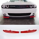 Voodonala Front Bumper Lip Splitter Protector Cover Replacement Part for 2015-2023 Dodge Challenger Scat Pack R/T GT SRT Plus,Not for Widebody(red,2pcs/Set)