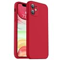 Vooii Compatible with iPhone 11 Case, Upgraded Liquid Silicone with [Flat Edges] [Camera Protection] [Soft Anti-Scratch Microfiber Lining] Phone Case for iPhone 11 6.1 inch - Red