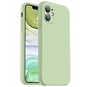 Vooii Compatible with iPhone 11 Case, Upgraded Liquid Silicone with [Flat Edges] [Camera Protection] [Soft Anti-Scratch Microfiber Lining] Phone Case for iPhone 11 6.1 inch - Matcha