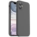 Vooii Compatible with iPhone 11 Case, Upgraded Liquid Silicone with [Flat Edges] [Camera Protection] [Soft Anti-Scratch Microfiber Lining] Phone Case for iPhone 11 6.1 inch - Dark Grey