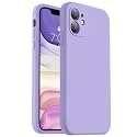 Vooii Compatible with iPhone 11 Case, Upgraded Liquid Silicone with [Flat Edges] [Camera Protection] [Soft Anti-Scratch Microfiber Lining] Phone Case for iPhone 11 6.1 inch - Light Purple