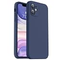 Vooii Compatible with iPhone 11 Case, Upgraded Liquid Silicone with [Flat Edges] [Camera Protection] [Soft Anti-Scratch Microfiber Lining] Phone Case for iPhone 11 6.1 inch - Navy Blue