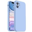 Vooii Compatible with iPhone 11 Case, Upgraded Liquid Silicone with [Flat Edges] [Camera Protection] [Soft Anti-Scratch Microfiber Lining] Phone Case for iPhone 11 6.1 inch - Light Blue