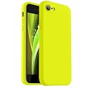 Vooii for iPhone SE Case 2022/3rd/2020,iPhone 8/7 Case, Upgraded Liquid Silicone with [Flat Edges] [Camera Protection] [Soft Anti-Scratch Microfiber Lining] Phone Case for iPhone SE - Neon Lemon