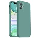 Vooii Compatible with iPhone 11 Case, Upgraded Liquid Silicone with [Flat Edges] [Camera Protection] [Soft Anti-Scratch Microfiber Lining] Phone Case for iPhone 11 6.1 inch - Pine Green