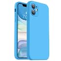 Vooii Compatible with iPhone 11 Case, Upgraded Liquid Silicone with [Flat Edges] [Camera Protection] [Soft Anti-Scratch Microfiber Lining] Phone Case for iPhone 11 6.1 inch - Blue