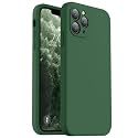 Vooii Compatible with iPhone 11 Pro Case, Upgraded Liquid Silicone with [Flat Edges] [Camera Protection] [Soft Anti-Scratch Microfiber Lining] Phone Case for iPhone 11 Pro 5.8 inch - Green