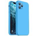 Vooii Compatible with iPhone 11 Pro Case, Upgraded Liquid Silicone with [Flat Edges] [Camera Protection] [Soft Anti-Scratch Microfiber Lining] Phone Case for iPhone 11 Pro 5.8 inch - Blue