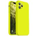 Vooii Compatible with iPhone 11 Pro Max Case Silicone, Neon Lemon