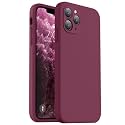 Vooii Compatible with iPhone 11 Pro Max Case Silicone, WineRed