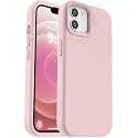 Vooii Compatible with iPhone 12 Case/iPhone 12 Pro Case, Liquid Silicone Upgrade [Soft Anti-Scratch Microfiber Lining] [Shockproof Drop Protection] Phone Case 6.1 inch - Pink Sand
