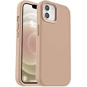 Vooii Compatible with iPhone 12 Case/iPhone 12 Pro Case, Liquid Silicone Upgrade [Soft Anti-Scratch Microfiber Lining] [Shockproof Drop Protection] Phone Case 6.1 inch - Light Brown