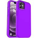Vooii Compatible with iPhone 12 Case/iPhone 12 Pro Case, Liquid Silicone Upgrade [Soft Anti-Scratch Microfiber Lining] [Shockproof Drop Protection] Phone Case 6.1 inch - Neon Purple