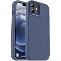 Vooii Compatible with iPhone 12 Case/iPhone 12 Pro Case, Liquid Silicone Upgrade [Soft Anti-Scratch Microfiber Lining] [Shockproof Drop Protection] Phone Case 6.1 inch - Navy Blue