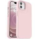 Vooii Compatible with iPhone 12 Case/iPhone 12 Pro Case, Liquid Silicone Upgrade [Soft Anti-Scratch Microfiber Lining] [Shockproof Drop Protection] Phone Case 6.1 inch - Chalk Pink
