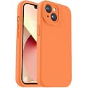 Vooii Compatible with iPhone 13 Case, Liquid Silicone Upgrade [Camera Protection] [Soft Anti-Scratch Microfiber Lining] Shockproof Phone Case for iPhone 13 6.1 inch - Bright Orange