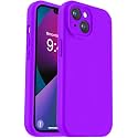 Vooii Compatible with iPhone 13 Case, Liquid Silicone Upgrade [Camera Protection] [Soft Anti-Scratch Microfiber Lining] Shockproof Phone Case for iPhone 13 6.1 inch - Neon Purple