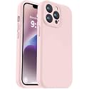 Vooii Compatible with iPhone 13 Pro Max Case, Liquid Silicone Upgrade [Camera Protection] [Soft Anti-Scratch Microfiber Lining] Shockproof Phone Case for iPhone 13 Pro Max 6.7 inch - Chalk Pink