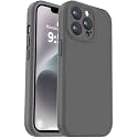 Vooii Compatible with iPhone 13 Pro Max Case, Liquid Silicone Upgrade [Camera Protection] [Soft Anti-Scratch Microfiber Lining] Shockproof Phone Case for iPhone 13 Pro Max 6.7 inch - Dark Grey