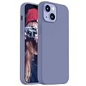 Vooii Compatible with iPhone 14 Case,[Silky Touch Premium Liquid Silicone] [Soft Anti-Scratch Microfiber Lining], Ultra Slim Shockproof Protective Case for iPhone 14 - Lavander Grey