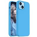 Vooii Compatible with iPhone 14 Case,[Silky Touch Premium Liquid Silicone] [Soft Anti-Scratch Microfiber Lining], Ultra Slim Shockproof Protective Case for iPhone 14 - Blue