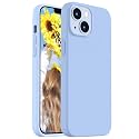 Vooii Compatible with iPhone 14 Case,[Silky Touch Premium Liquid Silicone] [Soft Anti-Scratch Microfiber Lining], Ultra Slim Shockproof Protective Case for iPhone 14 - Light Blue