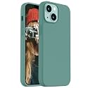 Vooii Compatible with iPhone 14 Case,[Silky Touch Premium Liquid Silicone] [Soft Anti-Scratch Microfiber Lining], Ultra Slim Shockproof Protective Case for iPhone 14 - Pine Green