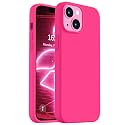 Vooii Compatible with iPhone 14 Case,[Silky Touch Premium Liquid Silicone] [Soft Anti-Scratch Microfiber Lining], Ultra Slim Shockproof Protective Case for iPhone 14 - Hot Pink