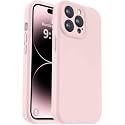 Vooii Compatible with iPhone 14 Pro Case, Liquid Silicone Upgrade [Camera Protection] [Soft Anti-Scratch Microfiber Lining] Shockproof Phone Case for iPhone 14 Pro 6.1 inch - Chalk Pink