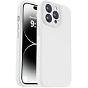 Vooii Compatible with iPhone 14 Pro Case, Liquid Silicone Upgrade [Camera Protection] [Soft Anti-Scratch Microfiber Lining] Shockproof Phone Case for iPhone 14 Pro 6.1 inch - White