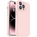 Vooii Compatible with iPhone 14 Pro Case, Liquid Silicone Upgrade [Camera Protection] [Soft Anti-Scratch Microfiber Lining] Shockproof Phone Case for iPhone 14 Pro 6.1 inch - Pink Sand