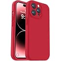 Vooii Compatible with iPhone 14 Pro Case, Liquid Silicone Upgrade [Camera Protection] [Soft Anti-Scratch Microfiber Lining] Shockproof Phone Case for iPhone 14 Pro 6.1 inch - Red