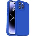 Vooii Compatible with iPhone 14 Pro Case, Liquid Silicone Upgrade [Camera Protection] [Soft Anti-Scratch Microfiber Lining] Shockproof Phone Case for iPhone 14 Pro 6.1 inch - Klein Blue