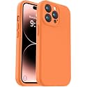 Vooii Compatible with iPhone 14 Pro Max Case, Liquid Silicone Upgrade [Camera Protection] [Soft Anti-Scratch Microfiber Lining] Shockproof Phone Case for iPhone 14 Pro Max 6.7 inch - Bright Orange