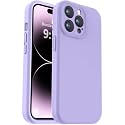 Vooii Compatible with iPhone 14 Pro Max Case, Liquid Silicone Upgrade [Camera Protection] [Soft Anti-Scratch Microfiber Lining] Shockproof Phone Case for iPhone 14 Pro Max 6.7 inch - Light Purple