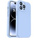 Vooii Compatible with iPhone 14 Pro Max Case, Liquid Silicone Upgrade [Camera Protection] [Soft Anti-Scratch Microfiber Lining] Shockproof Phone Case for iPhone 14 Pro Max 6.7 inch - Light Blue