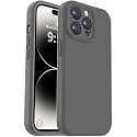 Vooii Compatible with iPhone 14 Pro Max Case, Liquid Silicone Upgrade [Camera Protection] [Soft Anti-Scratch Microfiber Lining] Shockproof Phone Case for iPhone 14 Pro Max 6.7 inch - Dark Grey