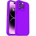 Vooii Compatible with iPhone 14 Pro Max Case, Liquid Silicone Upgrade [Camera Protection] [Soft Anti-Scratch Microfiber Lining] Shockproof Phone Case for iPhone 14 Pro Max 6.7 inch - Neon Purple