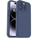 Vooii Compatible with iPhone 14 Pro Max Case, Liquid Silicone Upgrade [Camera Protection] [Soft Anti-Scratch Microfiber Lining] Shockproof Phone Case for iPhone 14 Pro Max 6.7 inch - Navy Blue