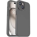 Vooii Compatible with iPhone 15 Case, Upgrade Defender Liquid Silicone, [Enhanced Camera Protection] [Soft Anti-Scratch Microfiber Lining] Shockproof Phone Case for iPhone 15 6.1 inch - Dark Grey