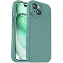Vooii Compatible with iPhone 15 Case, Upgrade Defender Liquid Silicone, [Enhanced Camera Protection] [Soft Anti-Scratch Microfiber Lining] Shockproof Phone Case for iPhone 15 6.1 inch - Pine Green