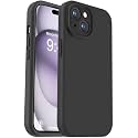 Vooii Compatible with iPhone 15 Case, Upgrade Defender Liquid Silicone, [Enhanced Camera Protection] [Soft Anti-Scratch Microfiber Lining] Shockproof Phone Case for iPhone 15 6.1 inch - Black