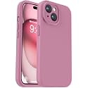 Vooii Compatible with iPhone 15 Case, Upgrade Defender Liquid Silicone, [Enhanced Camera Protection][Soft Anti-Scratch Microfiber Lining] Shockproof Phone Case for iPhone 15 6.1 inch - Lavender Purple