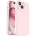 Vooii Compatible with iPhone 15 Plus Case, Upgrade Liquid Silicone [Enhanced Camera Protection] [Soft Anti-Scratch Microfiber Lining] Shockproof Phone Case for iPhone 15 Plus 6.7 inch - Chalk Pink