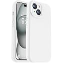 Vooii Compatible with iPhone 15 Plus Case, Upgrade Liquid Silicone [Enhanced Camera Protection] [Soft Anti-Scratch Microfiber Lining] Shockproof Phone Case for iPhone 15 Plus 6.7 inch - White