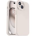 Vooii Compatible with iPhone 15 Plus Case, Upgrade Liquid Silicone [Enhanced Camera Protection] [Soft Anti-Scratch Microfiber Lining] Shockproof Phone Case for iPhone 15 Plus 6.7 inch - Stone