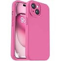 Vooii Compatible with iPhone 15 Plus Case, Upgrade Liquid Silicone [Enhanced Camera Protection] [Soft Anti-Scratch Microfiber Lining] Shockproof Phone Case for iPhone 15 Plus 6.7 inch - Pitaya